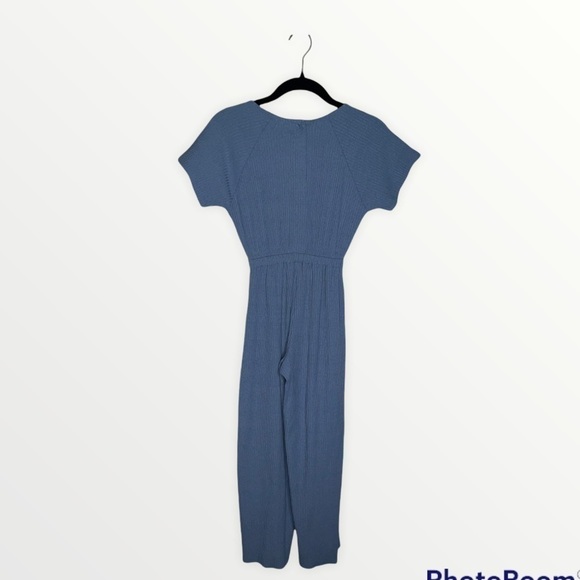 ZARA KIDS Blue Ribbed Short Sleeve Jumpsuit, Size 10 - Picture 8 of 8